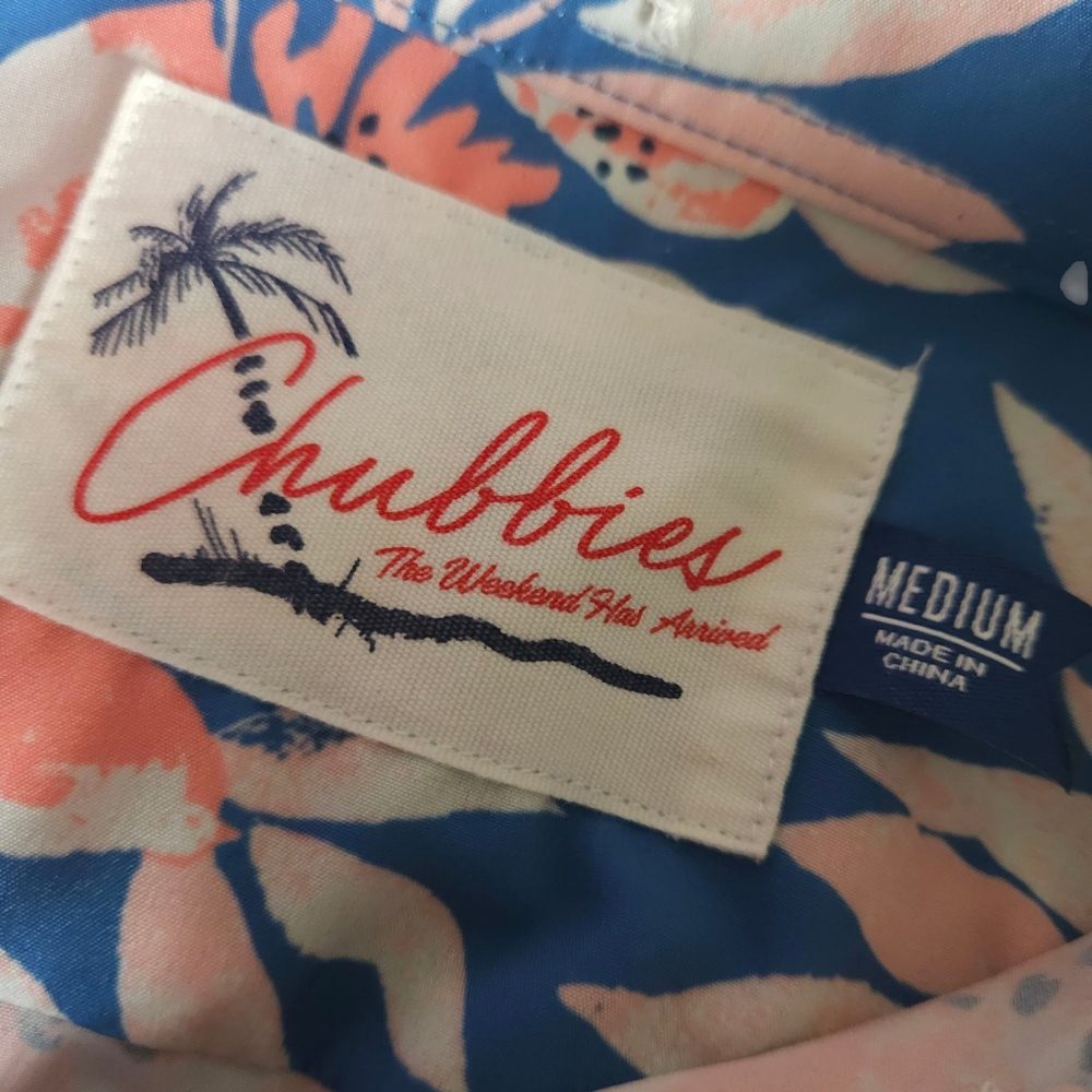 Chubbies Pull-Over Half Button-Down Tropical Flor… - image 3